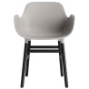 Warm grey / Black lacquered oak – Form Chair with armrests - Normann Copenhagen