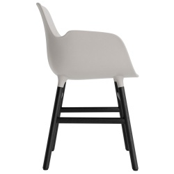 Warm grey / Black lacquered oak – Form Chair with armrests - Normann Copenhagen