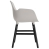 Warm grey / Black lacquered oak – Form Chair with armrests - Normann Copenhagen