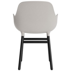 Warm grey / Black lacquered oak – Form Chair with armrests - Normann Copenhagen