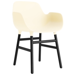 Cream / Black lacquered oak – Form Chair with armrests - Normann Copenhagen