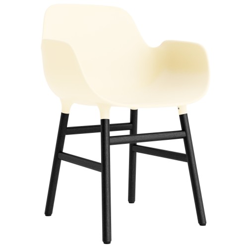 Crème / Chêne peint en noir – Chaise Form avec accoudoirs - Normann Copenhagen