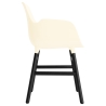 Cream / Black lacquered oak – Form Chair with armrests - Normann Copenhagen