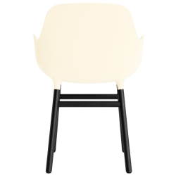 Cream / Black lacquered oak – Form Chair with armrests - Normann Copenhagen