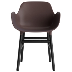 Brown / Black lacquered oak – Form Chair with armrests - Normann Copenhagen