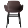 Brown / Black lacquered oak – Form Chair with armrests - Normann Copenhagen