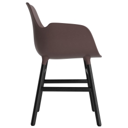 Brown / Black lacquered oak – Form Chair with armrests - Normann Copenhagen