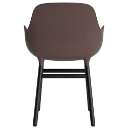 Brown / Black lacquered oak – Form Chair with armrests - Normann Copenhagen