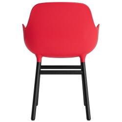 Bright red / Black lacquered oak – Form Chair with armrests - Normann Copenhagen