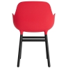 Rouge vif / Chêne peint en noir – Chaise Form avec accoudoirs - Normann Copenhagen