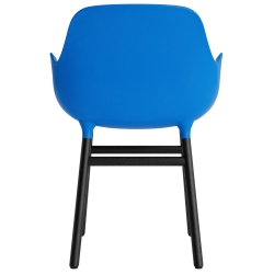 Bleu vif / Chêne peint en noir – Chaise Form avec accoudoirs - Normann Copenhagen