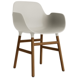 Light grey / Walnut  – Form Chair with armrests - Normann Copenhagen