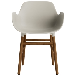 Light grey / Walnut  – Form Chair with armrests - Normann Copenhagen