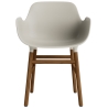 Light grey / Walnut  – Form Chair with armrests - Normann Copenhagen