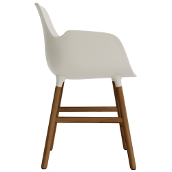 Light grey / Walnut  – Form Chair with armrests - Normann Copenhagen