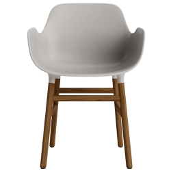 Warm grey / Walnut  – Form Chair with armrests - Normann Copenhagen