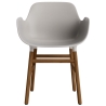 Warm grey / Walnut  – Form Chair with armrests - Normann Copenhagen