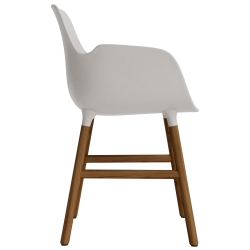 Warm grey / Walnut  – Form Chair with armrests - Normann Copenhagen