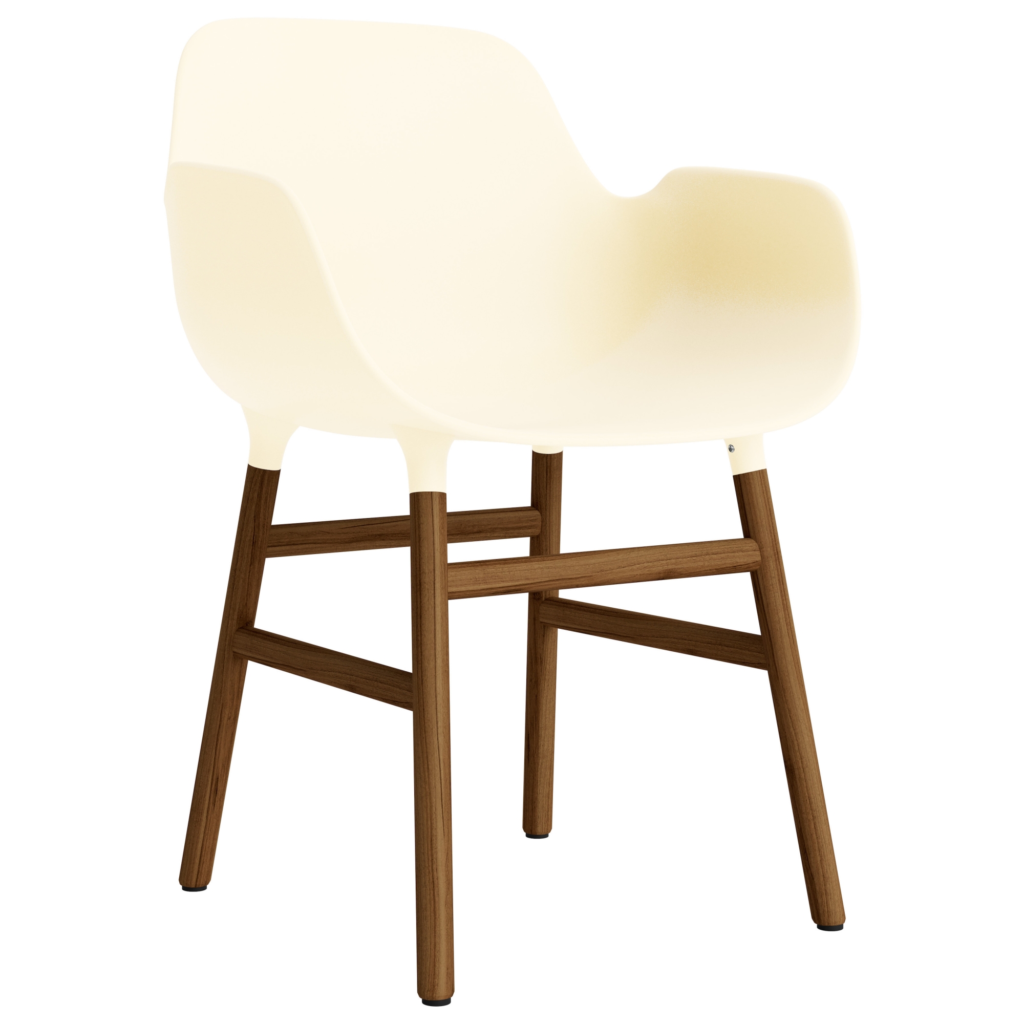 Cream / Walnut  – Form Chair with armrests - Normann Copenhagen