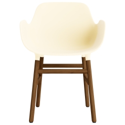 Cream / Walnut  – Form Chair with armrests - Normann Copenhagen