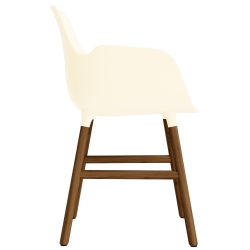 Cream / Walnut  – Form Chair with armrests - Normann Copenhagen