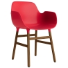 Bright red / Walnut  – Form Chair with armrests - Normann Copenhagen