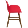 Bright red / Walnut  – Form Chair with armrests - Normann Copenhagen