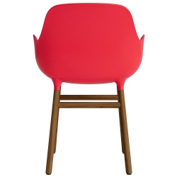 Bright red / Walnut  – Form Chair with armrests - Normann Copenhagen