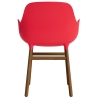 Bright red / Walnut  – Form Chair with armrests - Normann Copenhagen