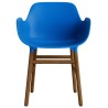 Bright blue / Walnut  – Form Chair with armrests - Normann Copenhagen