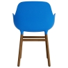 Bright blue / Walnut  – Form Chair with armrests - Normann Copenhagen