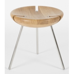 Tribo stool - Polished stainless steel - H40 cm - Objekto