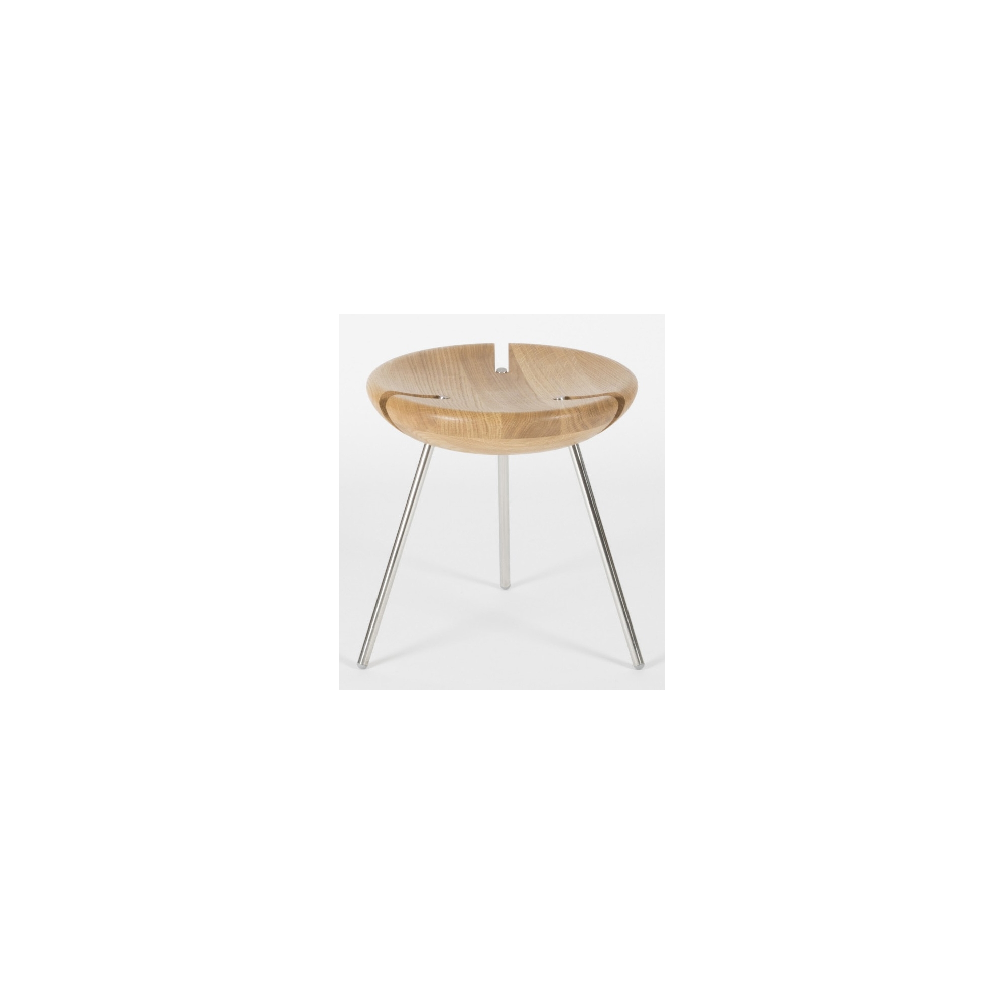 Tribo stool - Polished stainless steel - H40 cm - Objekto