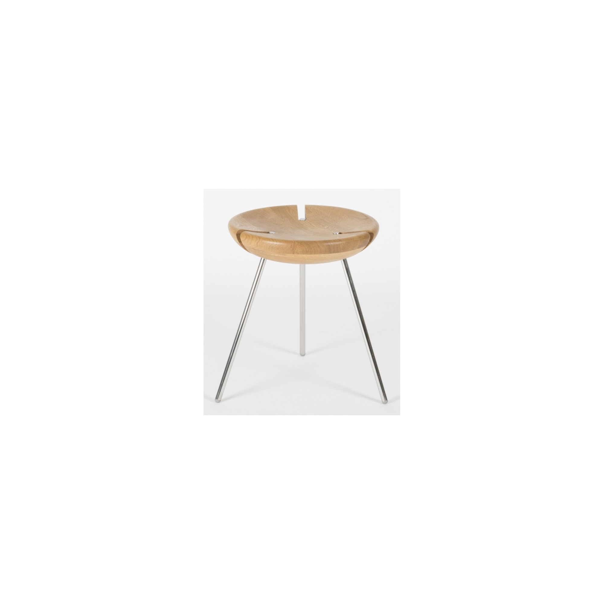 Tribo stool - Polished stainless steel - H45 cm - Objekto