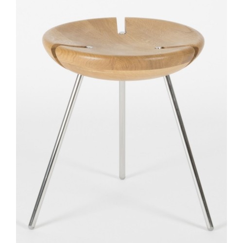 Tribo stool - Polished stainless steel - H45 cm - Objekto