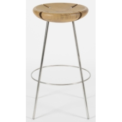 Tabouret de bar Tribo – Acier inoxydable poli – H76 cm - Objekto