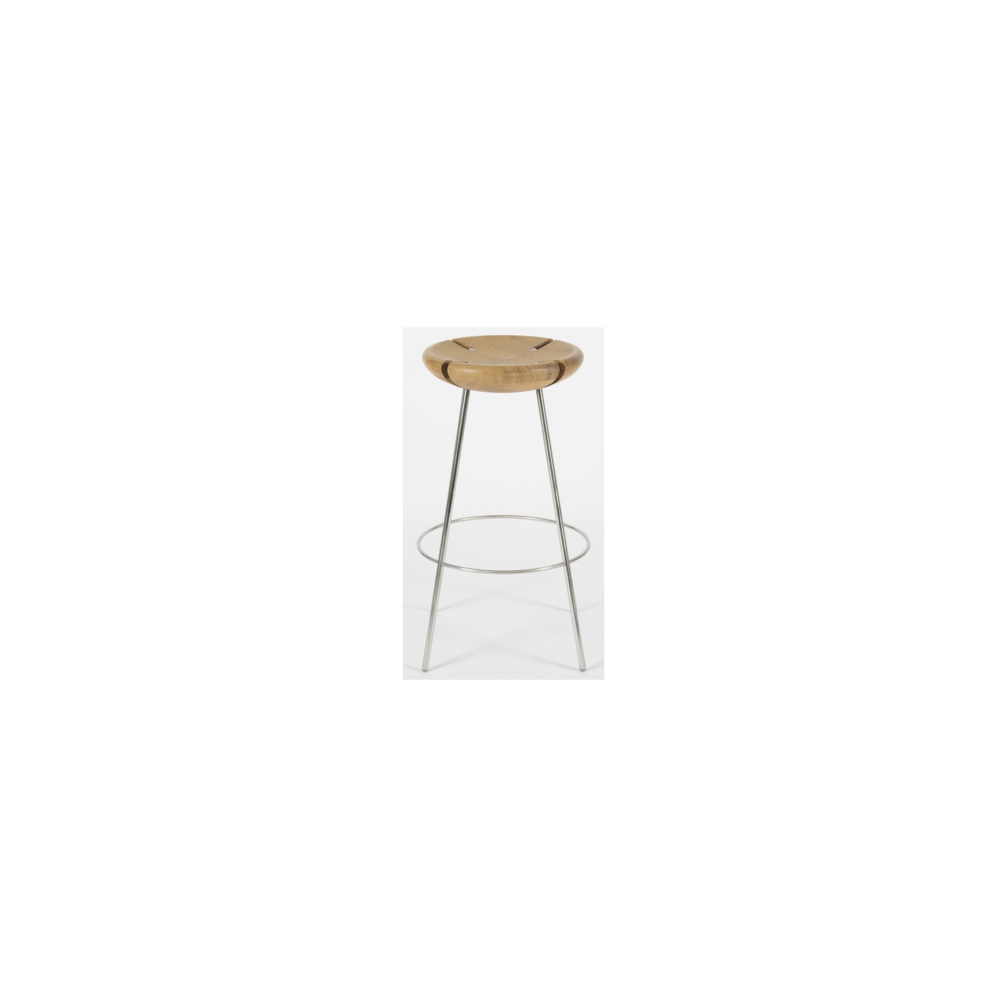 Tabouret de bar Tribo – Acier inoxydable poli – H76 cm - Objekto