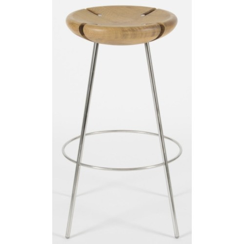 Tabouret de bar Tribo – Acier inoxydable poli – H76 cm - Objekto