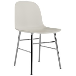 Light grey / chrome – Form Chair - Normann Copenhagen