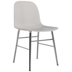 Warm grey / chrome – Form Chair - Normann Copenhagen