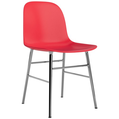 Bright red / chrome – Form Chair - Normann Copenhagen