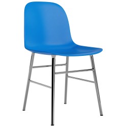 Bleu vif / chrome – Chaise Form - Normann Copenhagen