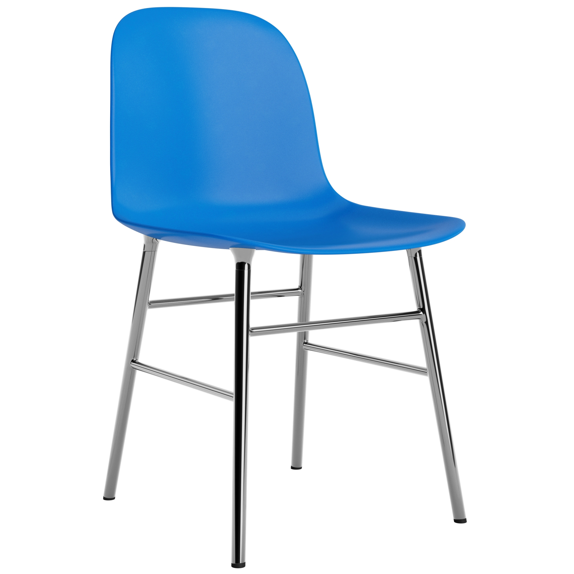 Bleu vif / chrome – Chaise Form - Normann Copenhagen