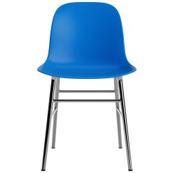 Bright bleu / chrome – Form Chair - Normann Copenhagen