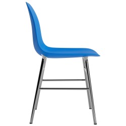 Bleu vif / chrome – Chaise Form - Normann Copenhagen