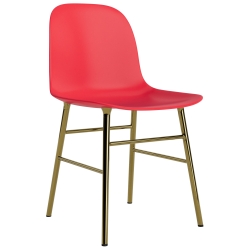 Bright red / brass – Form Chair - Normann Copenhagen