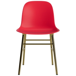 Bright red / brass – Form Chair - Normann Copenhagen