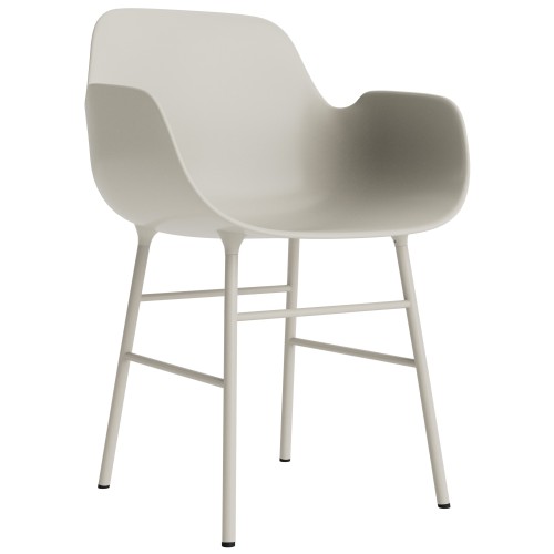 Light grey / light grey – Form Chair with armrests - Normann Copenhagen