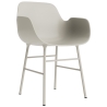 Light grey / light grey – Form Chair with armrests - Normann Copenhagen