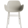 Light grey / light grey – Form Chair with armrests - Normann Copenhagen